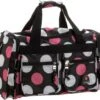 Rockland Duffel Bag, Multi/Pink Dot, 19-Inch