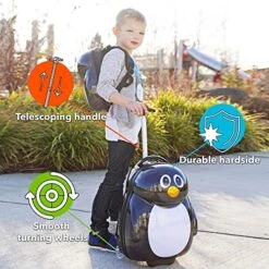 Kiddietotes Kids Carry-on Upright Luggage Suitcase And Backpack Set - Smooth Rolling Wheels - Penguin 15 Kiddietotes Kids Carry-on Upright Luggage Suitcase And Backpack Set - Smooth Rolling Wheels - Penguin -Travelpro Shop 51xdtn5ejOL