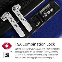 FOCHIER 3 Piece Hardshell Luggage Set, Expandable Hardside Lightweight Fashion PC+ABS Suitcase With Spinner Wheels & TSA Lock (20/24/28), Blue 14 FOCHIER 3 Piece Hardshell Luggage Set, Expandable Hardside Lightweight Fashion PC+ABS Suitcase With Spinner Wheels & TSA Lock (20/24/28), Blue -Travelpro Shop 51y kJzDvhS