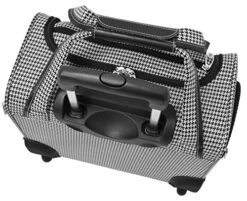 London Fog Cambridge Ultra-Lightweight 15inch 2-Wheel Under The Seat Bag, Black/White Houndstooth -Travelpro Shop 51yb2CN9M7L