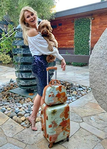 World Traveler Europe 2-Piece Carry-On Spinner Luggage Set With TSA Lock, Brown, One_Size 2 World Traveler Europe 2-Piece Carry-On Spinner Luggage Set With TSA Lock, Brown, One_Size - Image 2