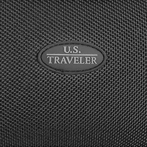 U.S. Traveler Rio Rugged Fabric Expandable Carry-On Luggage Set, Black, 2-Piece 2 U.S. Traveler Rio Rugged Fabric Expandable Carry-On Luggage Set, Black, 2-Piece - Image 2