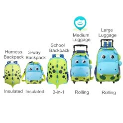 Yodo Zoo 3-Way Toddler Backpack With Wheels Or Little Kids Rolling Luggage, With Front Pouch And Side Bottle Holders, For Toddler Boys And Girls, Dinosaur -Travelpro Shop 618H54ZJ4eL