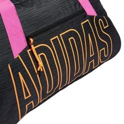 Adidas Graphic Duffel Bag, Canvas Black/Screaming Orange/Screaming Pink, One Size -Travelpro Shop 61AWtfErC5L