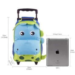 Yodo Zoo 3-Way Toddler Backpack With Wheels Or Little Kids Rolling Luggage, With Front Pouch And Side Bottle Holders, For Toddler Boys And Girls, Dinosaur -Travelpro Shop 61B8hwbklVL