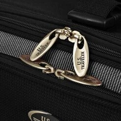 U.S. Traveler New Yorker Lightweight Softside Expandable Travel Rolling Luggage Set, Black/Grey, 4-Piece (15/21/25/29) -Travelpro Shop 61MiuHTtCFL