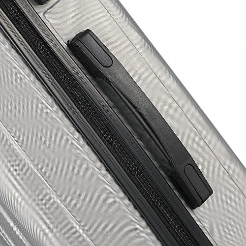 GOMHWAOL Luggage 3 Piece Set Suitcase ABS Material Hardshell Lightweight (Silver Gray) 4 GOMHWAOL Luggage 3 Piece Set Suitcase ABS Material Hardshell Lightweight (Silver Gray) - Image 4