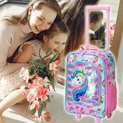 Kids Suitcase, Rolling Luggage With Wheels For Girls - Unicorn -Travelpro Shop 61N9pJM85NS