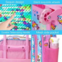 Kids Suitcase, Rolling Luggage With Wheels For Girls - Unicorn -Travelpro Shop 61RhWVwgC L
