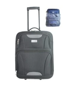 Boardinglbue Rolling Personal Item 18" Under Seat Basic Luggage American Spirit Frontier (BK) Bonus