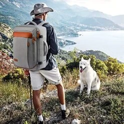 LOVEVOOK Carry On Backpack, 40L Travel Backpack For Women Men Airline Approved, Expandable Large Suitcase Backpacks With 4 Packing Cubes, Aer Travel Pack 3, Water Resistant Weekender Bag -Travelpro Shop 61S9X 45zpL