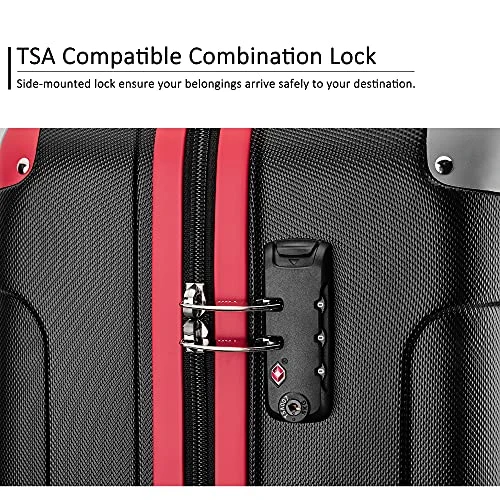 JOYWAY Luggage 3 Piece Set Suitcase Lightweight Hardshell TSA Lock Spinner (black) 5 JOYWAY Luggage 3 Piece Set Suitcase Lightweight Hardshell TSA Lock Spinner (black) - Image 5