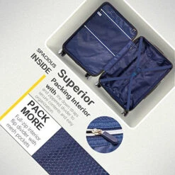 Coolife Luggage Expandable(only 28") Suitcase PC+ABS Spinner 20in 24in 28in Carry On (navy New, L(28in)) -Travelpro Shop 61xFDF5qtDL 2700e0c1 5bc9 4275 bf90 355fc1fb39f3