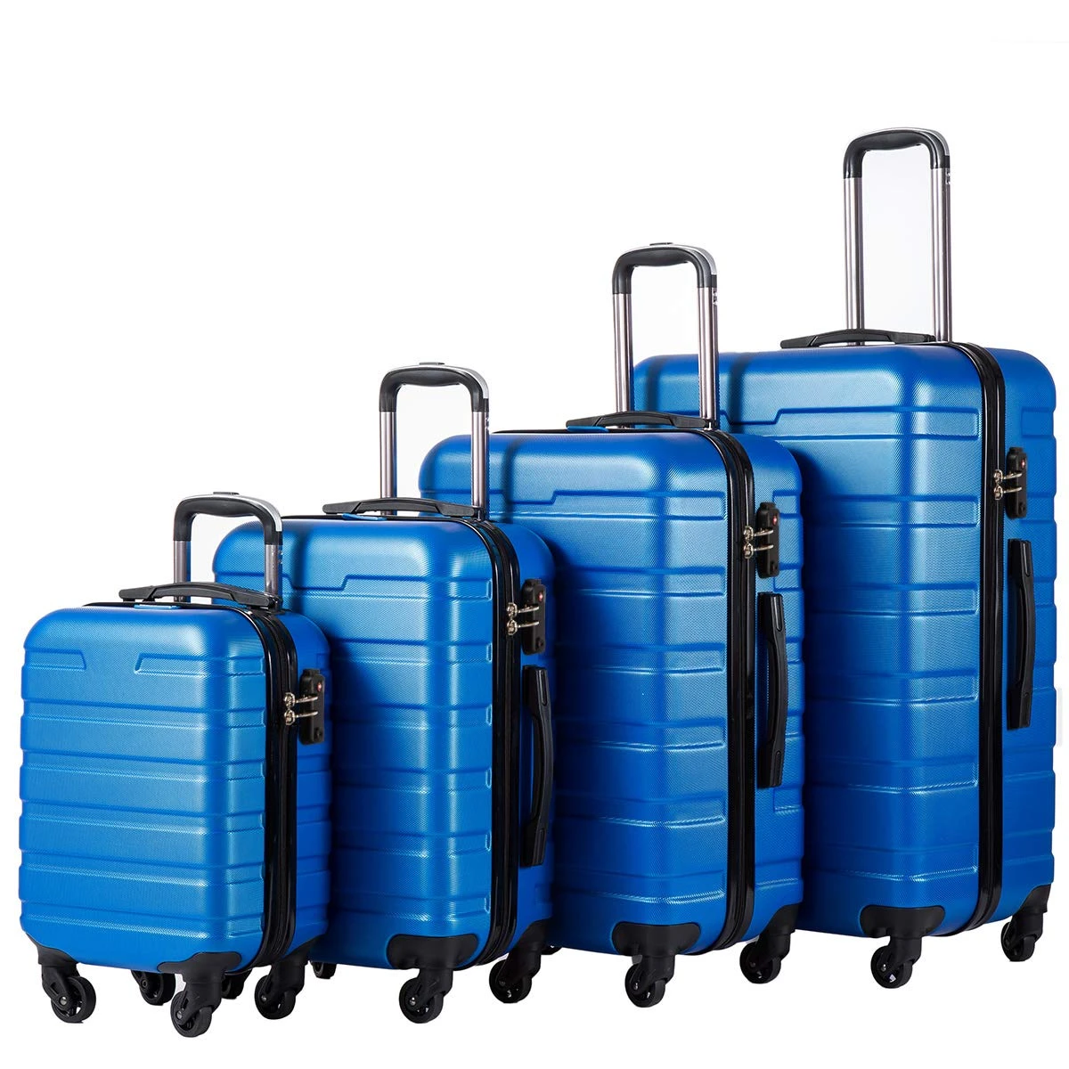 COOLIFE Luggage 3 Piece Set Suitcase Spinner Hardshell Lightweight TSA Lock (Family Set-blue1) 7 COOLIFE Luggage 3 Piece Set Suitcase Spinner Hardshell Lightweight TSA Lock (Family Set-blue1) - Image 7