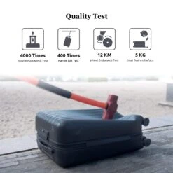 GoPenguin Hardside Luggage With Spinner Wheels, Medium 26 Inch Rolling Checked Suitcase PC Lightweight Blue -Travelpro Shop 71WBBWJ17tL