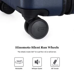 GoPenguin Hardside Luggage With Spinner Wheels, Medium 26 Inch Rolling Checked Suitcase PC Lightweight Blue -Travelpro Shop 71 2BZ5Cxw80L