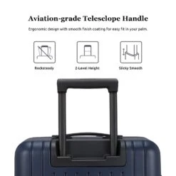 GoPenguin Hardside Luggage With Spinner Wheels, Medium 26 Inch Rolling Checked Suitcase PC Lightweight Blue -Travelpro Shop 71 2BbsswRZqL