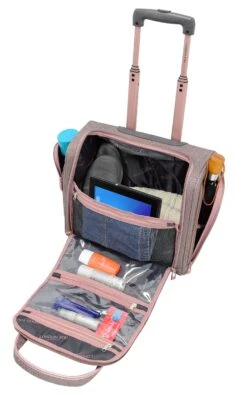 London Fog Newcastle 15" Under The Seat Bag, Rose Charcoal -Travelpro Shop 814z1iDnWpL
