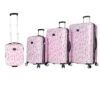 Betsey Johnson 4 Pieces Luggage Set - ABS+PC Hardside Lightweight Durable Rolling Suitcase With Spinner Wheels - Set Includes; 15", 20", 26", 30"