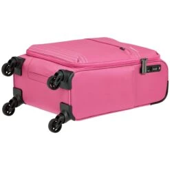 AmazonBasics Lightweight Luggage, Softside Spinner Travel Suitcase With Wheels - 22 Inch, Pink -Travelpro Shop 81C9p7uQqlL