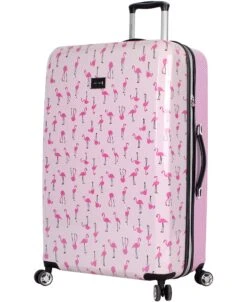 Betsey Johnson 4 Pieces Luggage Set - ABS+PC Hardside Lightweight Durable Rolling Suitcase With Spinner Wheels - Set Includes; 15", 20", 26", 30" -Travelpro Shop 81KX6knrW L