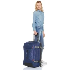 AmazonBasics Rolling Travel Duffel Bag Luggage With Wheels, Medium, Blue 11 AmazonBasics Rolling Travel Duffel Bag Luggage With Wheels, Medium, Blue -Travelpro Shop 81N7fVgwMHL