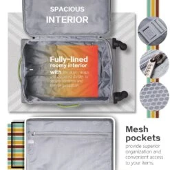 Coolife Luggage 3 Piece Set Suitcase Spinner Softshell Lightweight (blue+sliver) 9 Coolife Luggage 3 Piece Set Suitcase Spinner Softshell Lightweight (blue+sliver) -Travelpro Shop 81WkKGrAK9L