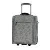 It Luggage 17.1" Stitched Squares 2 Wheel Underseat Tote, Flint Grey