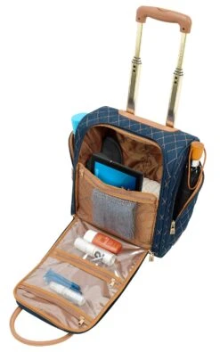 London Fog Queensbury 15" Verticle Under The Seat Bag, Navy -Travelpro Shop 81kGXD4LQIL