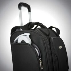 Samsonite Underseat Spinner With USB Port Carry-On Luggage, Jet Black, One Size -Travelpro Shop 9135mf nD 2BL