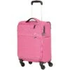 AmazonBasics Lightweight Luggage, Softside Spinner Travel Suitcase With Wheels - 22 Inch, Pink