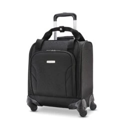 Samsonite Underseat Spinner With USB Port Carry-On Luggage, Jet Black, One Size