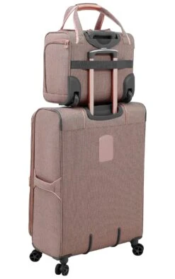 London Fog Newcastle 15" Under The Seat Bag, Rose Charcoal -Travelpro Shop 91DDQ7ouRcL