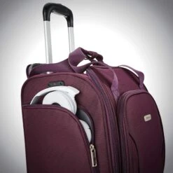 Samsonite Underseat Spinner With USB Port Carry-On Luggage, Purple, One Size -Travelpro Shop 91Lv 2BTonwAL
