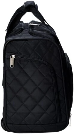 AmazonBasics Underseat Carry-On Rolling Travel Luggage Bag - Black Quilted -Travelpro Shop 91UGhmawijL