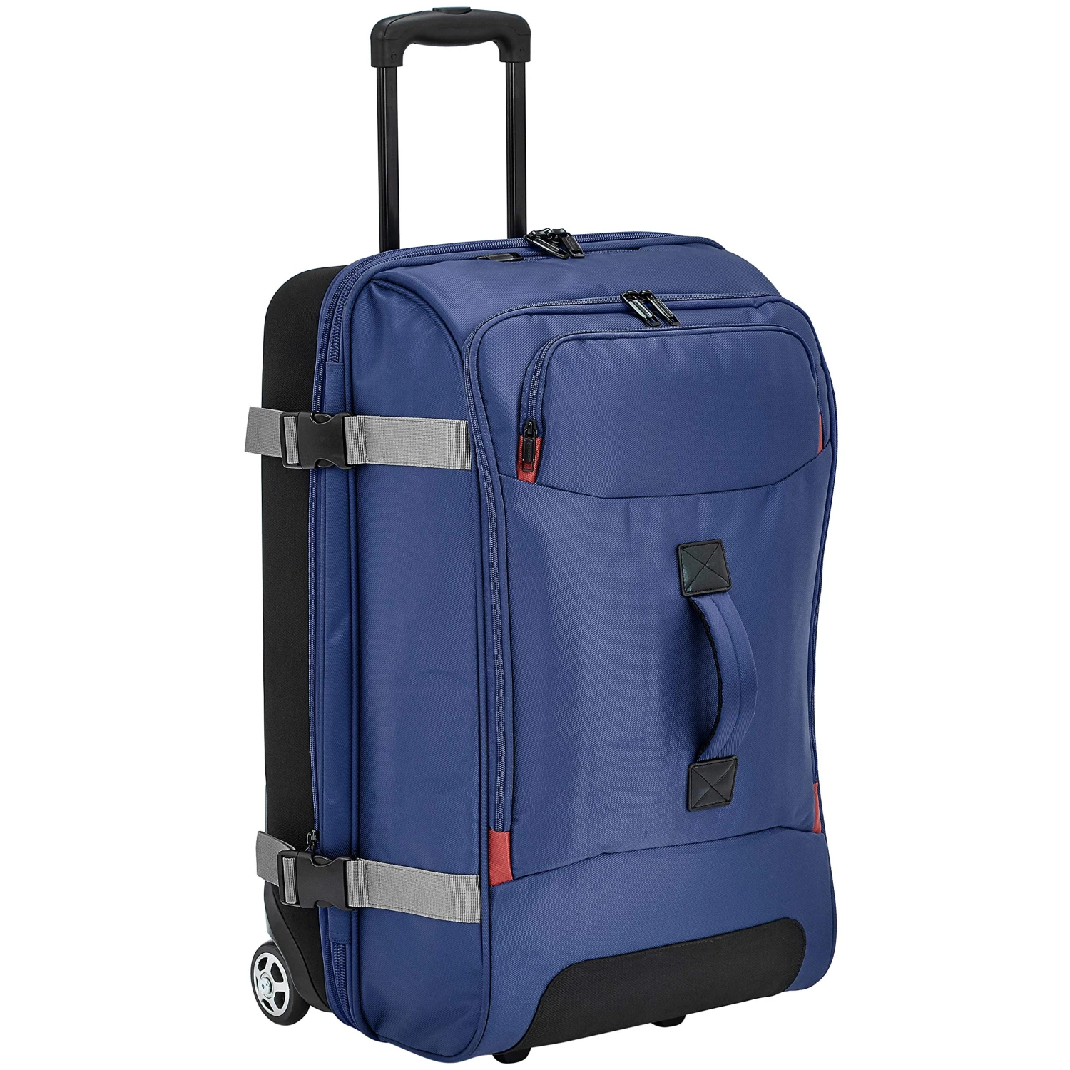 AmazonBasics Rolling Travel Duffel Bag Luggage With Wheels, Medium, Blue 1 AmazonBasics Rolling Travel Duffel Bag Luggage With Wheels, Medium, Blue