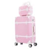 Carrylove Women Spinner Abs Retro Luggage 20"22"24"26" Trolley Bag